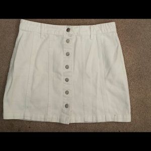 White Denim Skirt